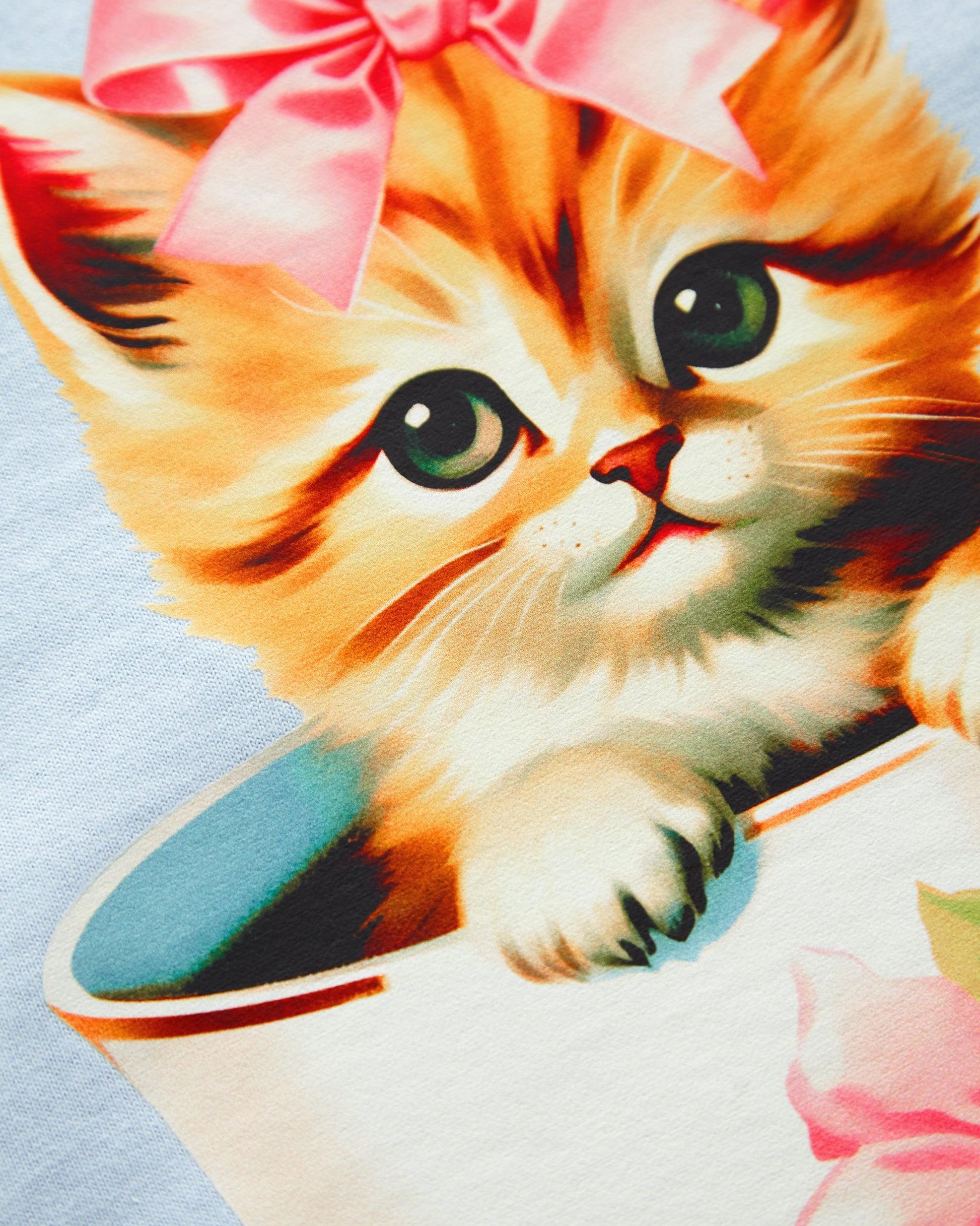 Puta teacup kitten - light blue tshirt - HOMOLONDON