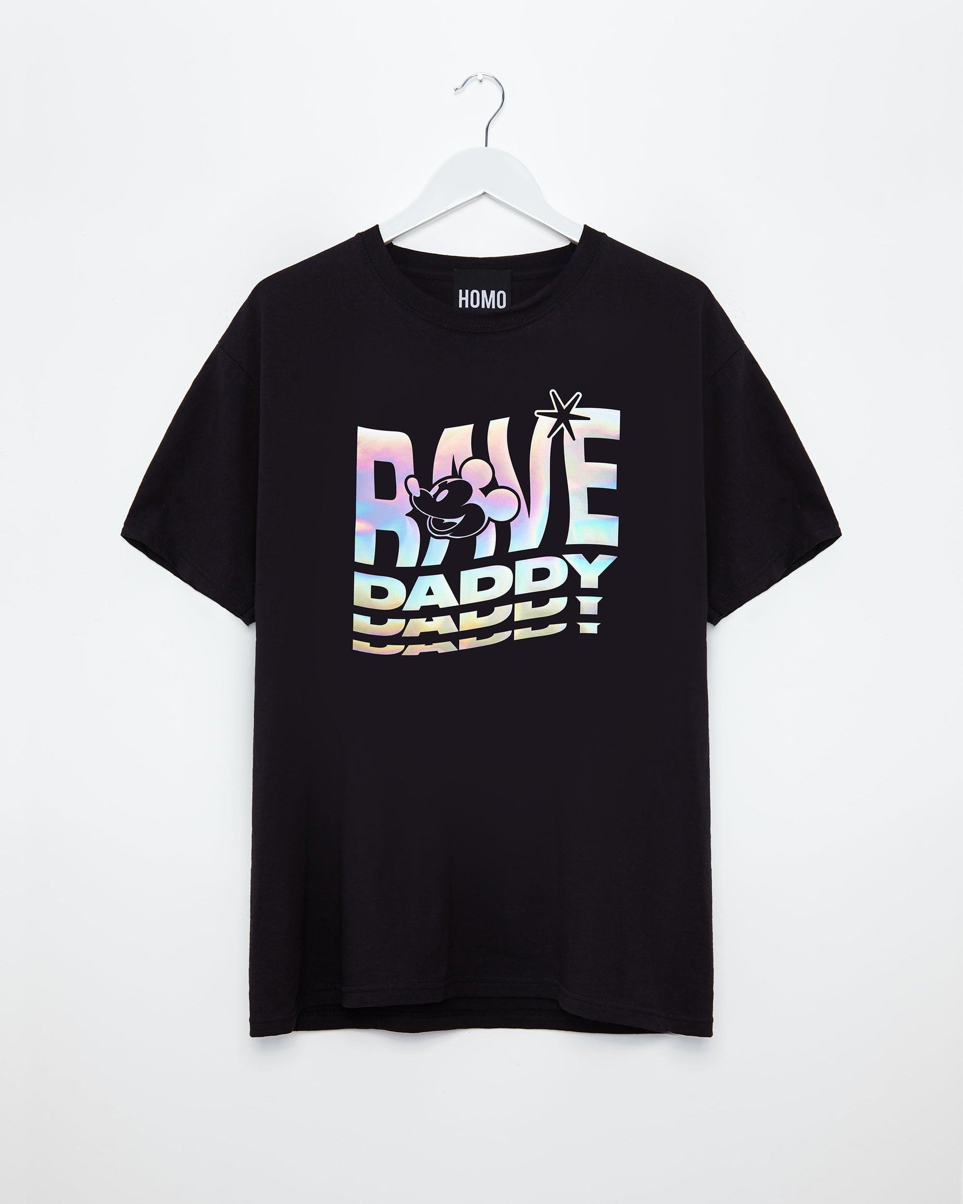 Rave Daddy, hologram - mens tshirt - HOMOLONDON