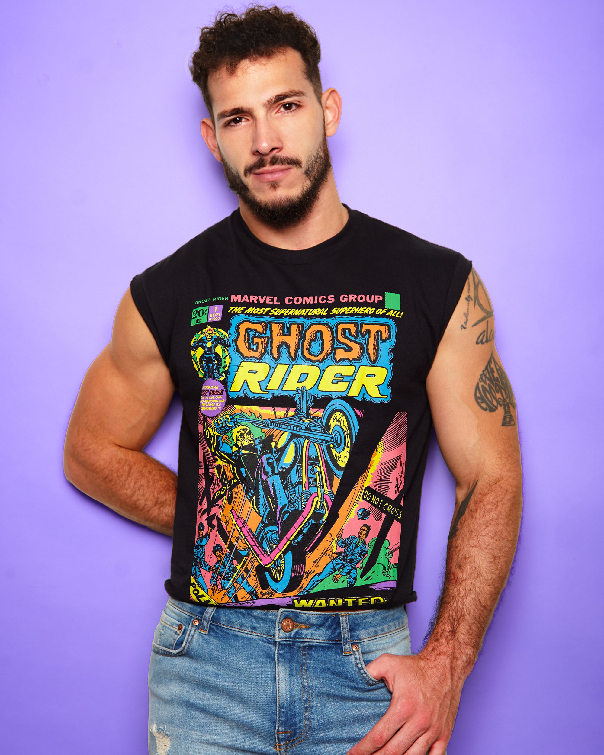 Official Marvel Comics, Ghost Rider Dead Or Alive gay crop top.