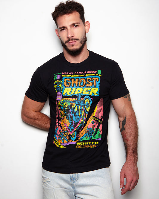 Official Marvel Comics,Ghost Rider Dead Or Alive on black Unisex T-Shirt