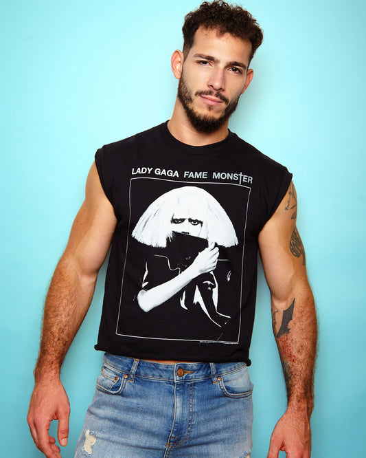 Official Lady Gaga "FAME MONSTER" low cut cropped tee