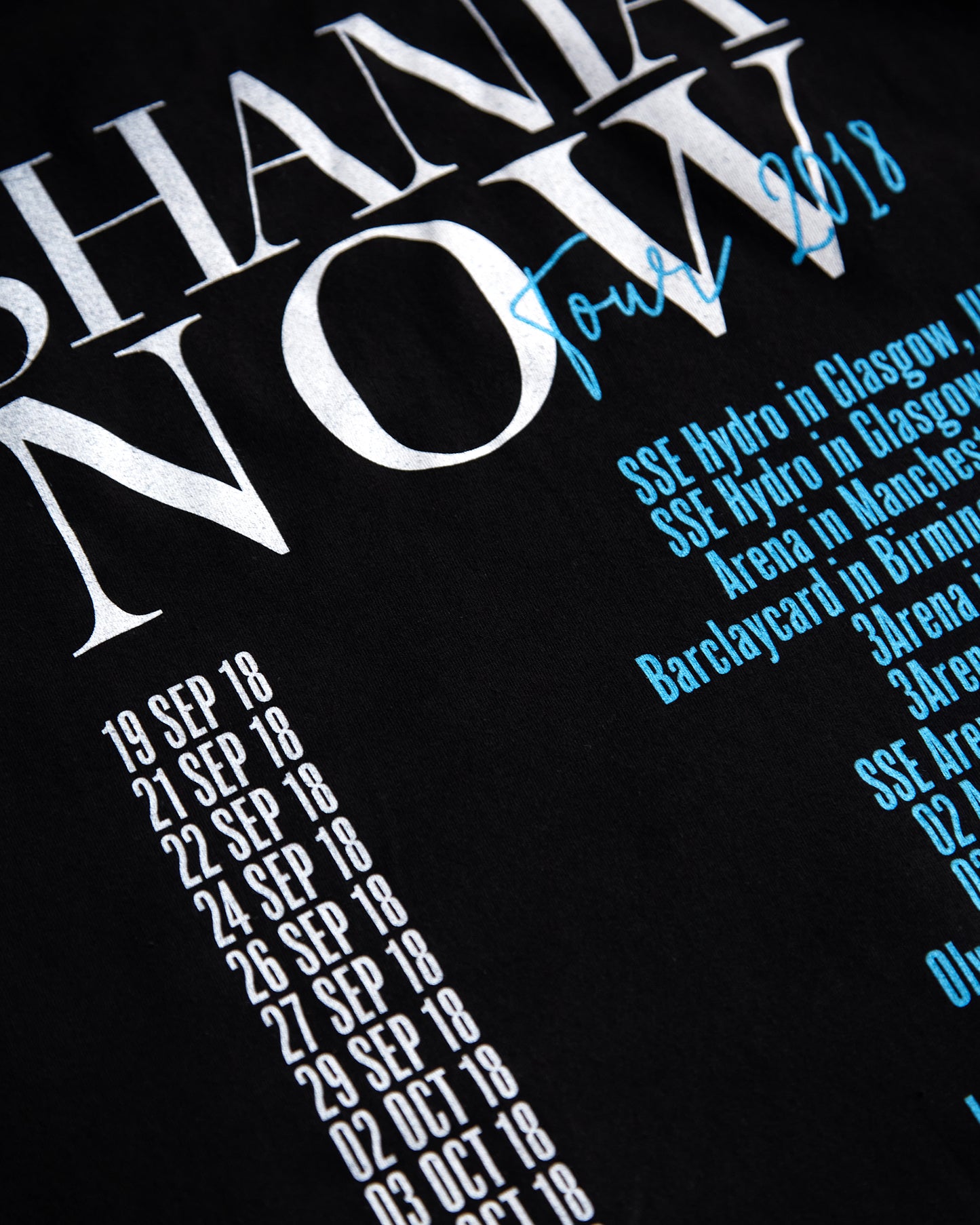 Official Shania Twain 2018 tour (front & back print) - low cut cropped tee (Limited edition)