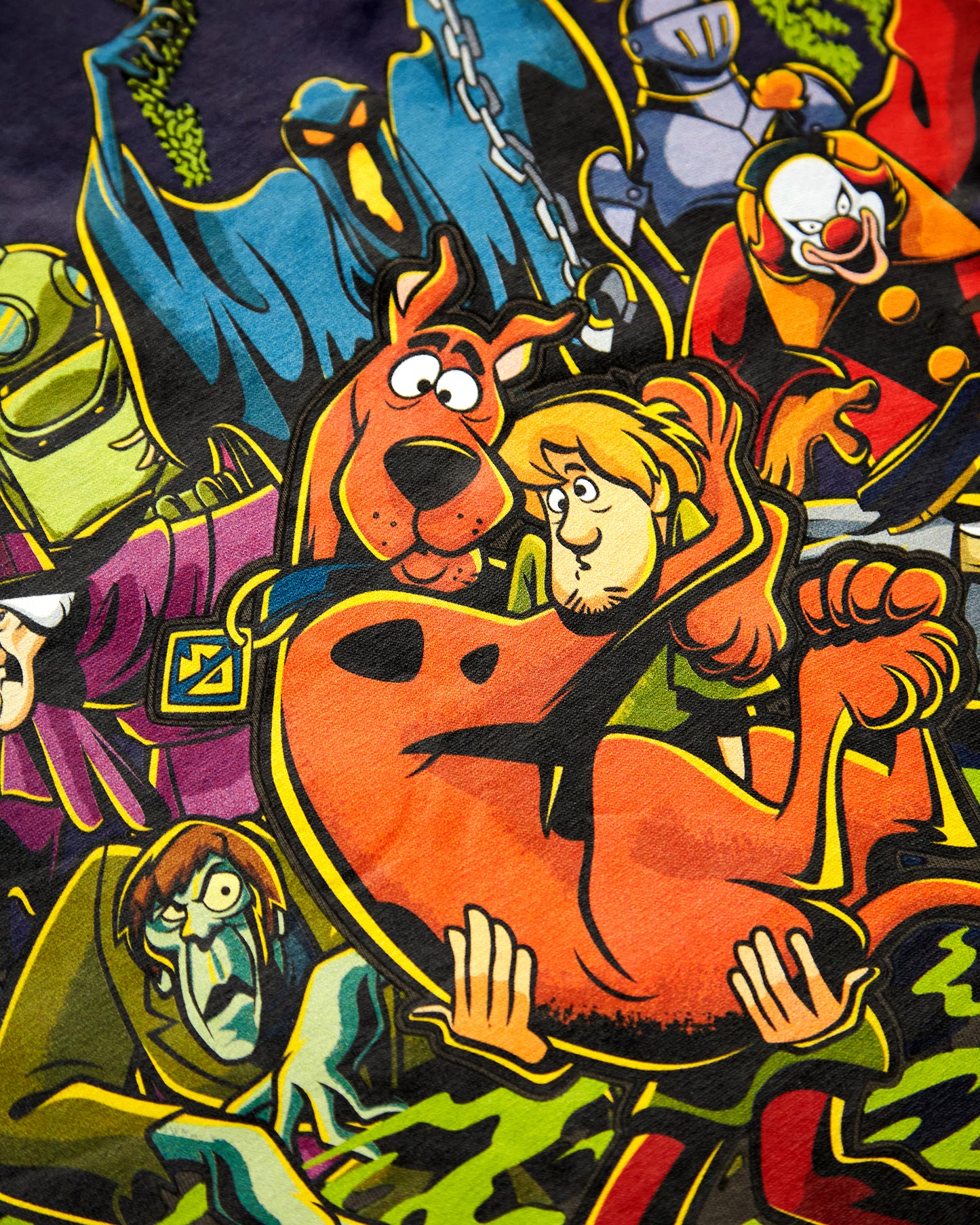 Official Scooby-Doo, monsters mashup on charcoal - t-shirt