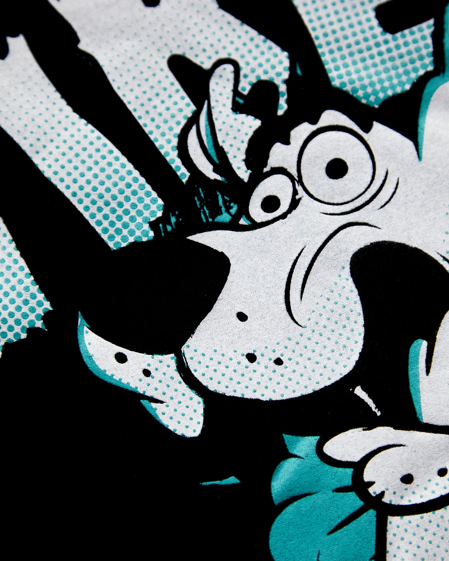 Official Scooby-Doo, Scooby says YIKES! low cut cropped tee - black