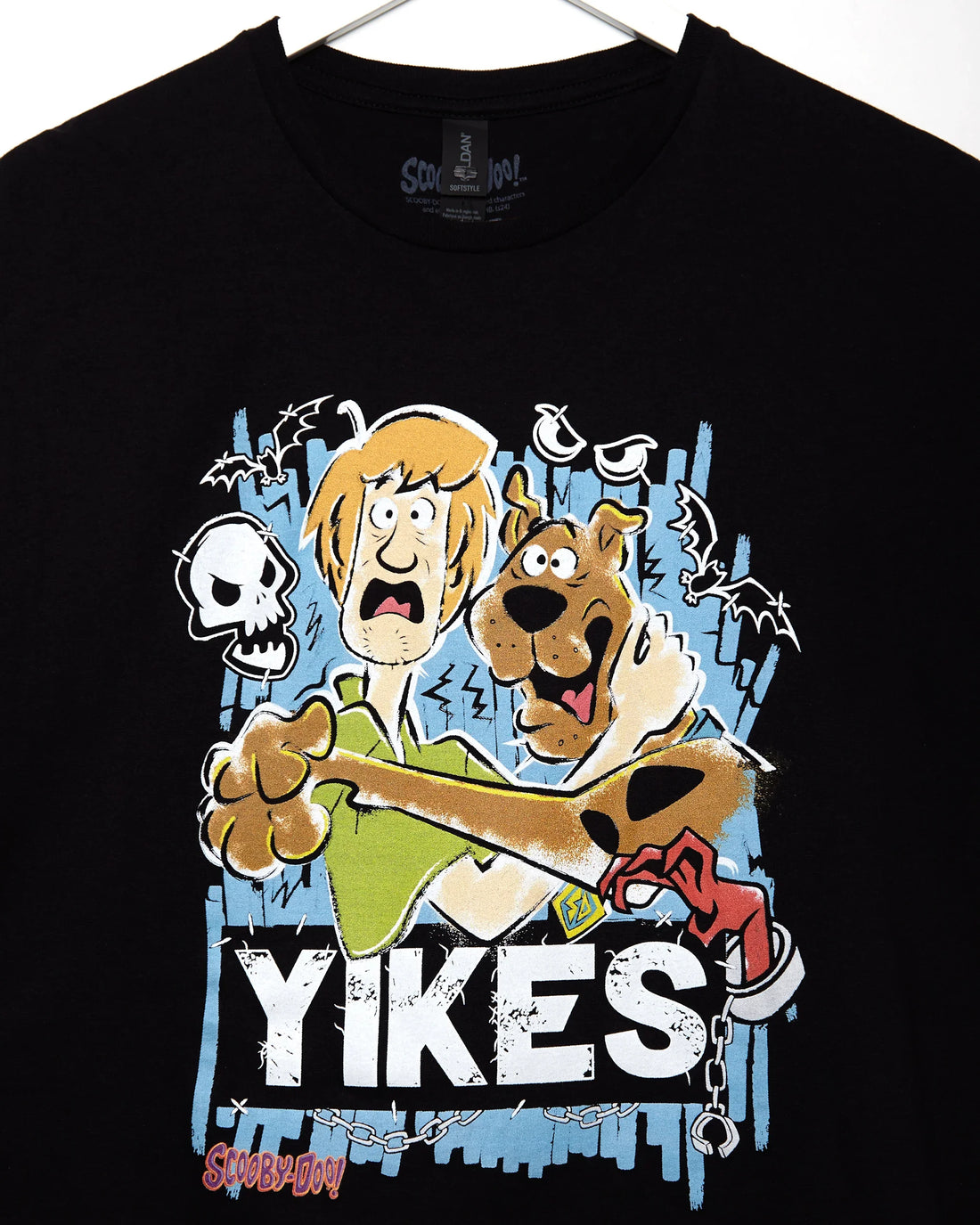 Official Scooby-Doo, YIKES! on black - tshirt