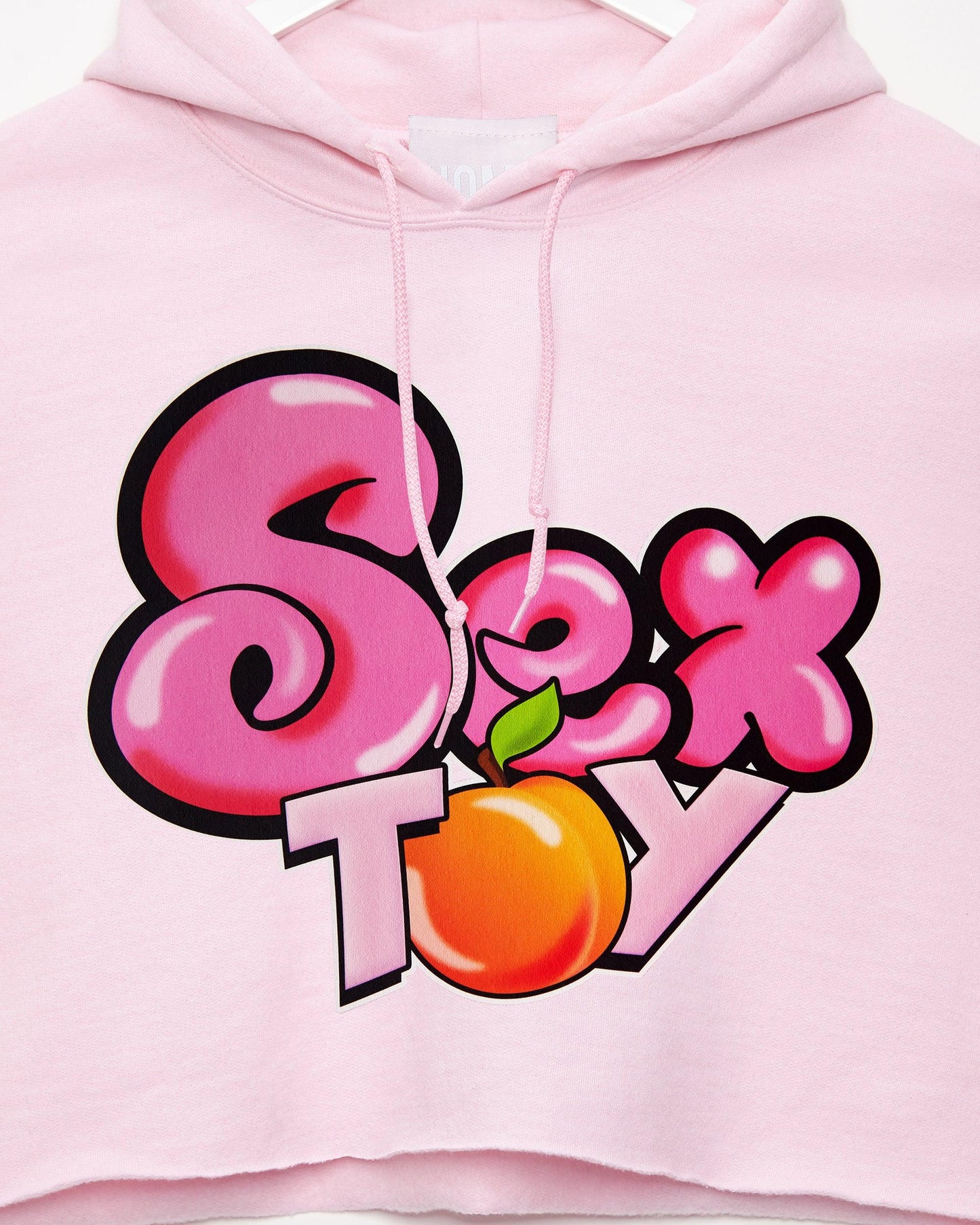 Sex toy on pink - mens hoodie crop top. - HOMOLONDON