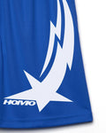 Turbo basketball shorts, white on blue - HOMOLONDON