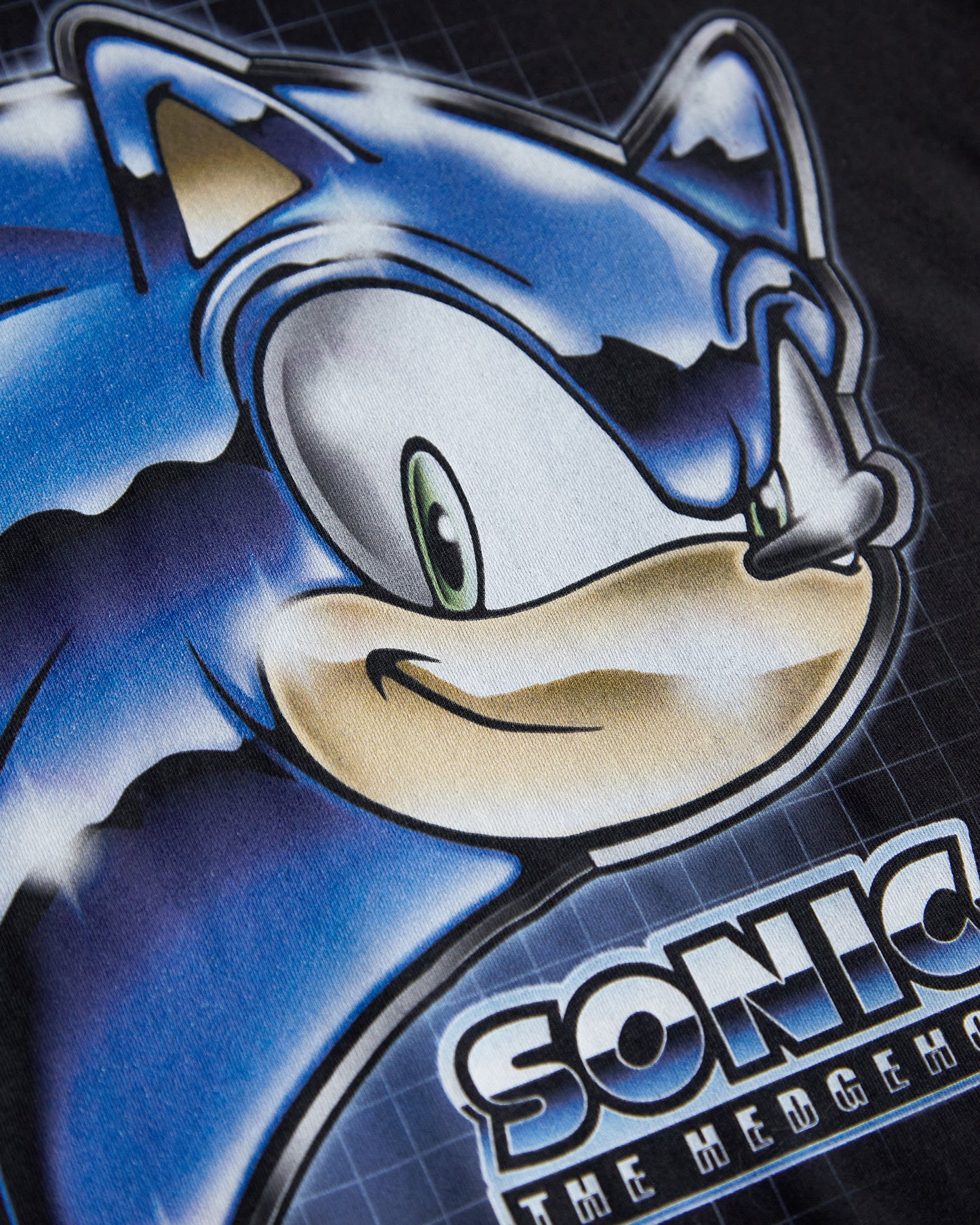 Official Sonic the hedgehog sleeveless low cut crop top- black