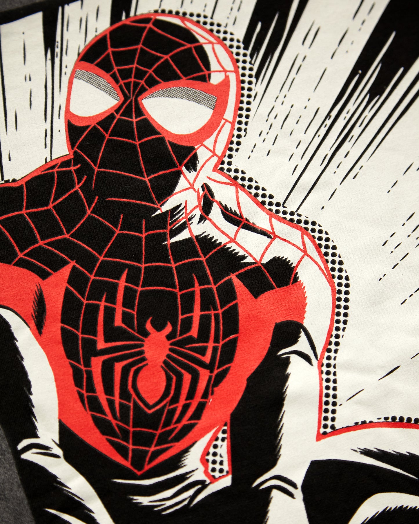 Official Marvel Comics, Spider-man distressed low cut cropped t-shirt - grey