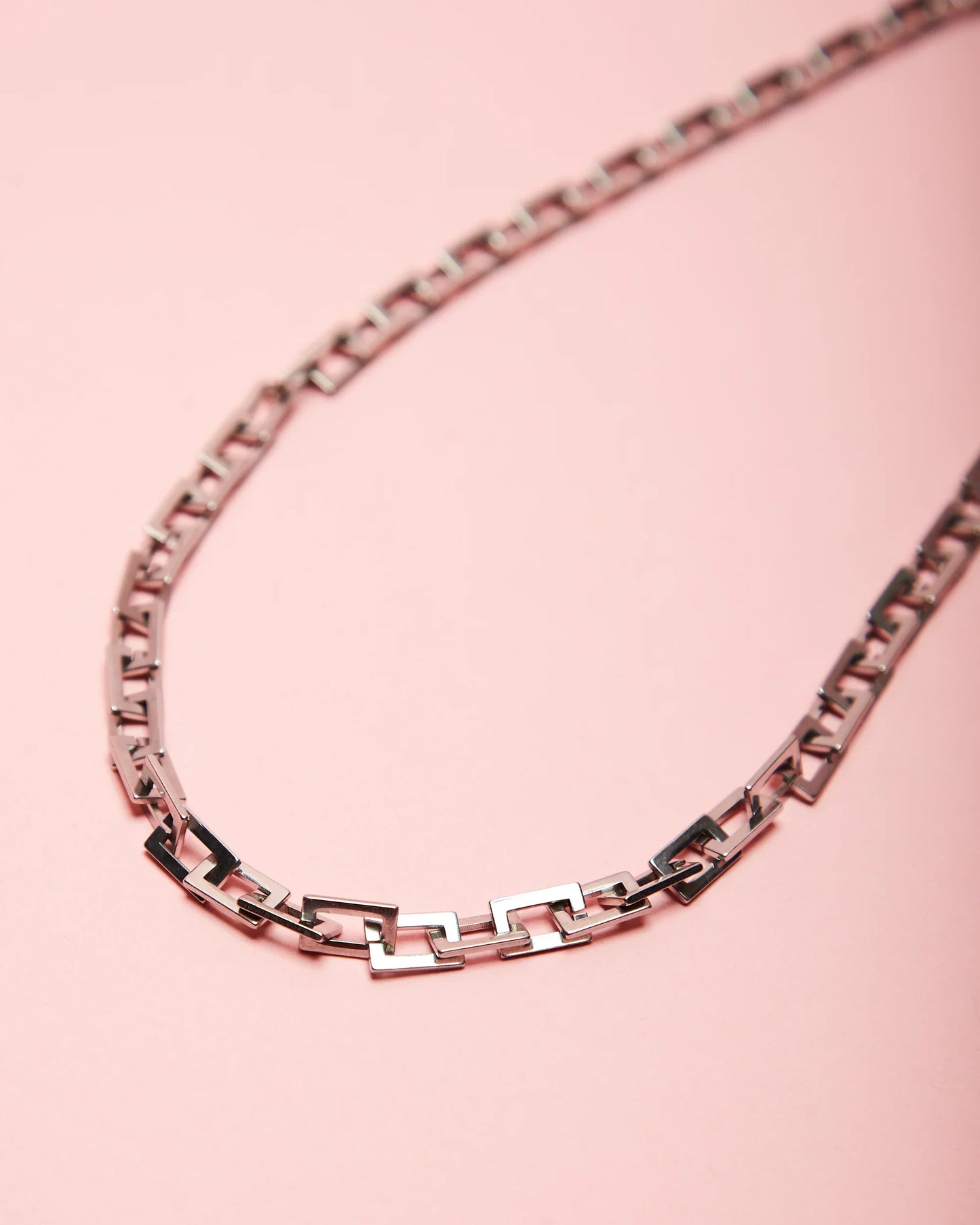 Square link stainless steel - Necklace