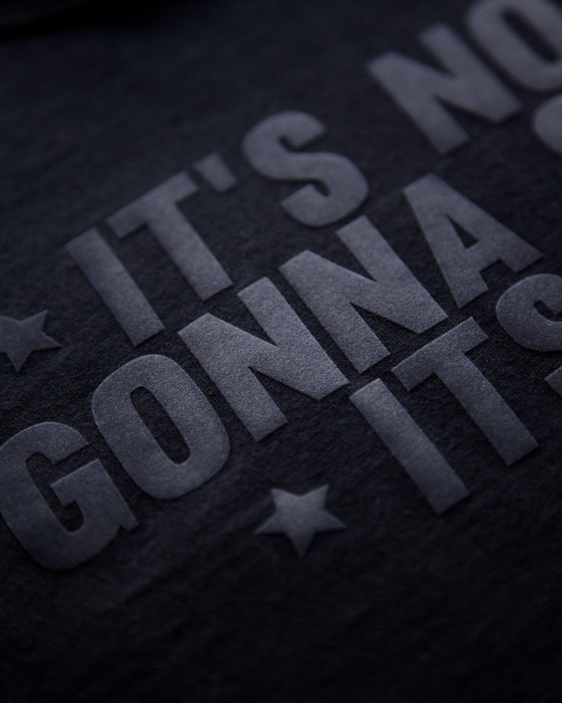 It's not gonna suck itself, grey flock on black - tee - HOMOLONDON