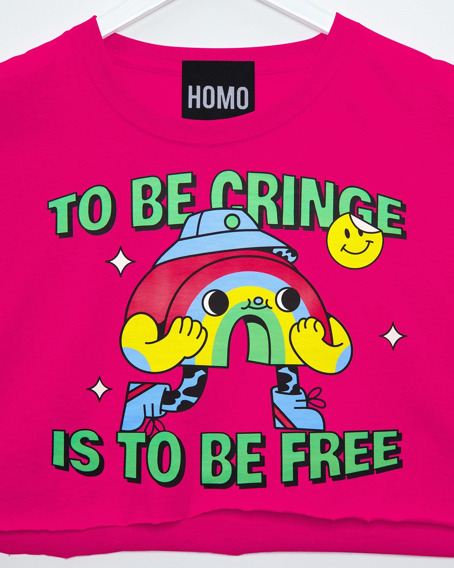 To be cringe is to be free -  fuchsia crop