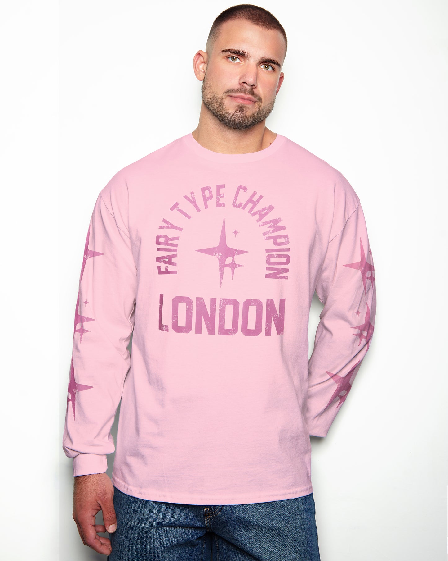 Fairy Champion (London) in pink long sleeve tee - pink