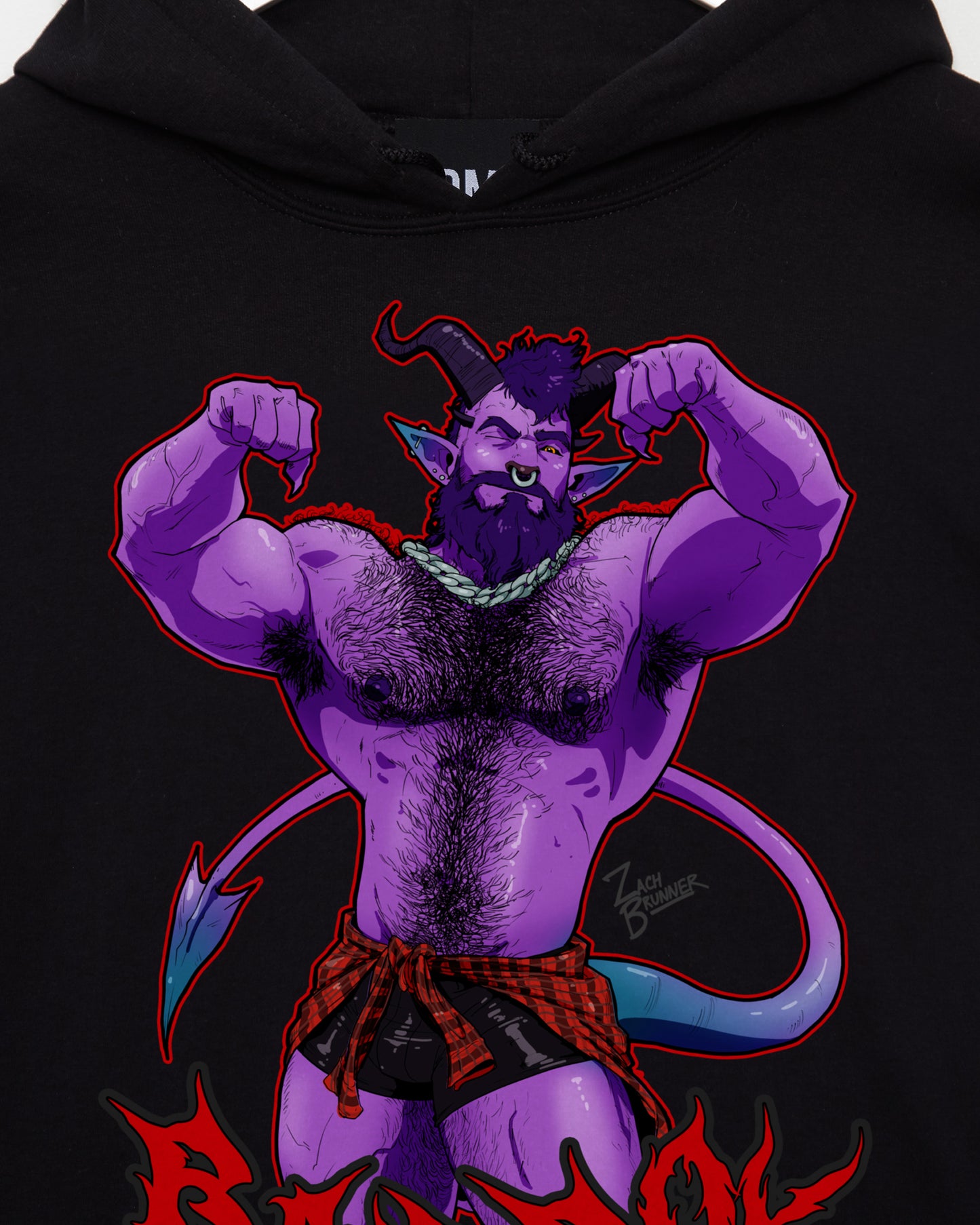 Demon core: Daddy demon bad boy, hooded sweatshirt