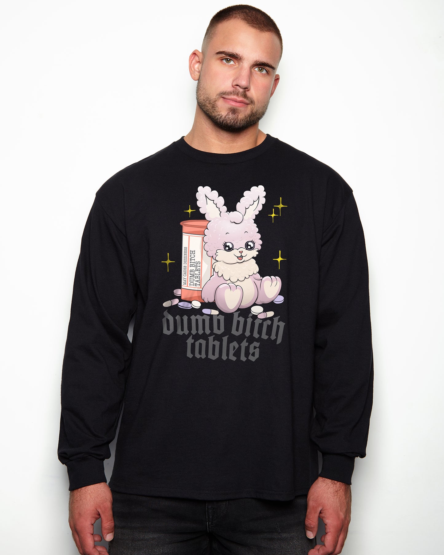 Dumb b!tch tablets on black - long sleeve tshirt