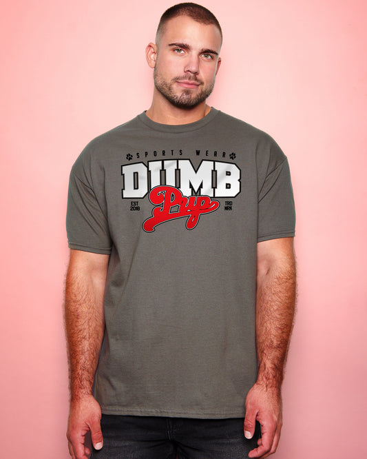 PUP Collection: DUMB PUP variety style, tee - charcoal