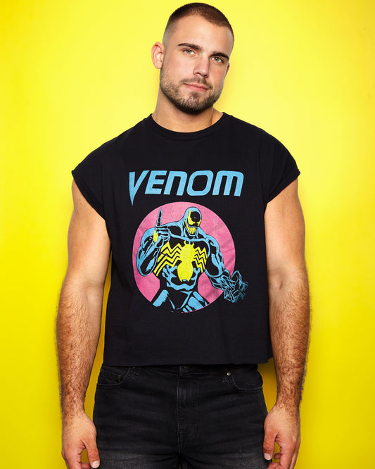 Official Marvel Comics, Spider-man VENOM on black - low cut cropped tee