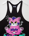 Tofu the sassy cat on black - tank - HOMOLONDON