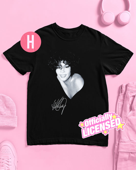 Official Whitney Houston, unisex t-shirt - black