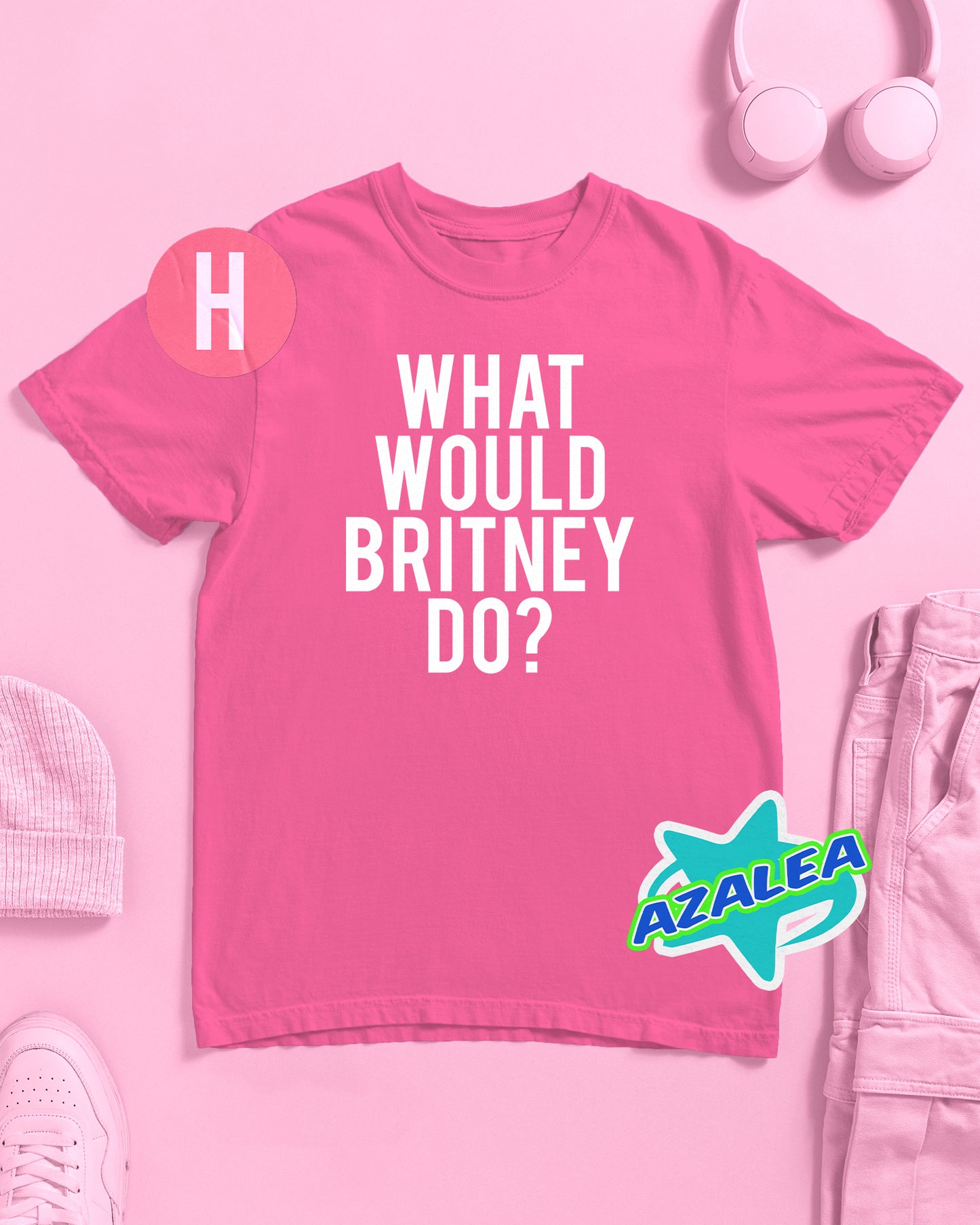 What would Britney do? on pink - tee