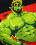 Brak the beefy orc! on black - cropped tshirt / crop top - HOMOLONDON