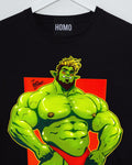 Brak the beefy orc! on black - cropped tshirt / crop top - HOMOLONDON