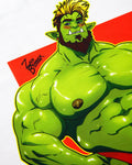 Brak the beefy orc! on white - tshirt - HOMOLONDON
