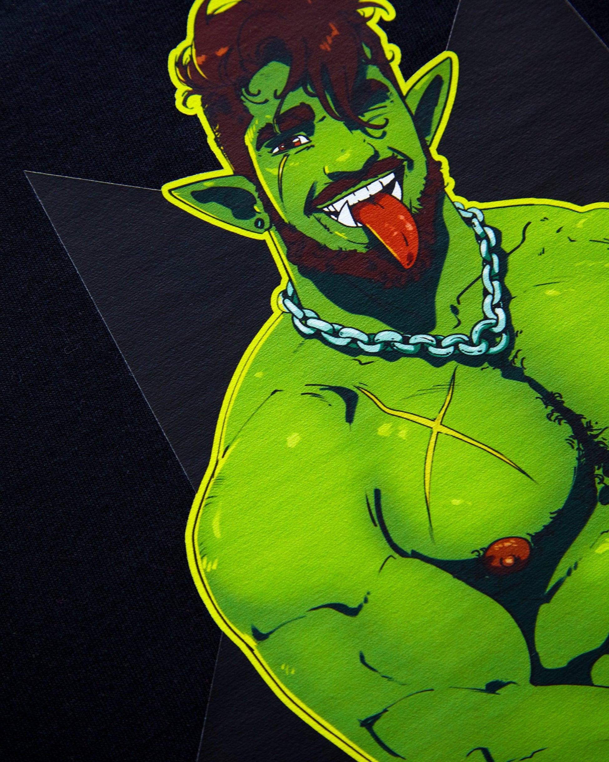 Gorok's naked! on black - tshirt - HOMOLONDON