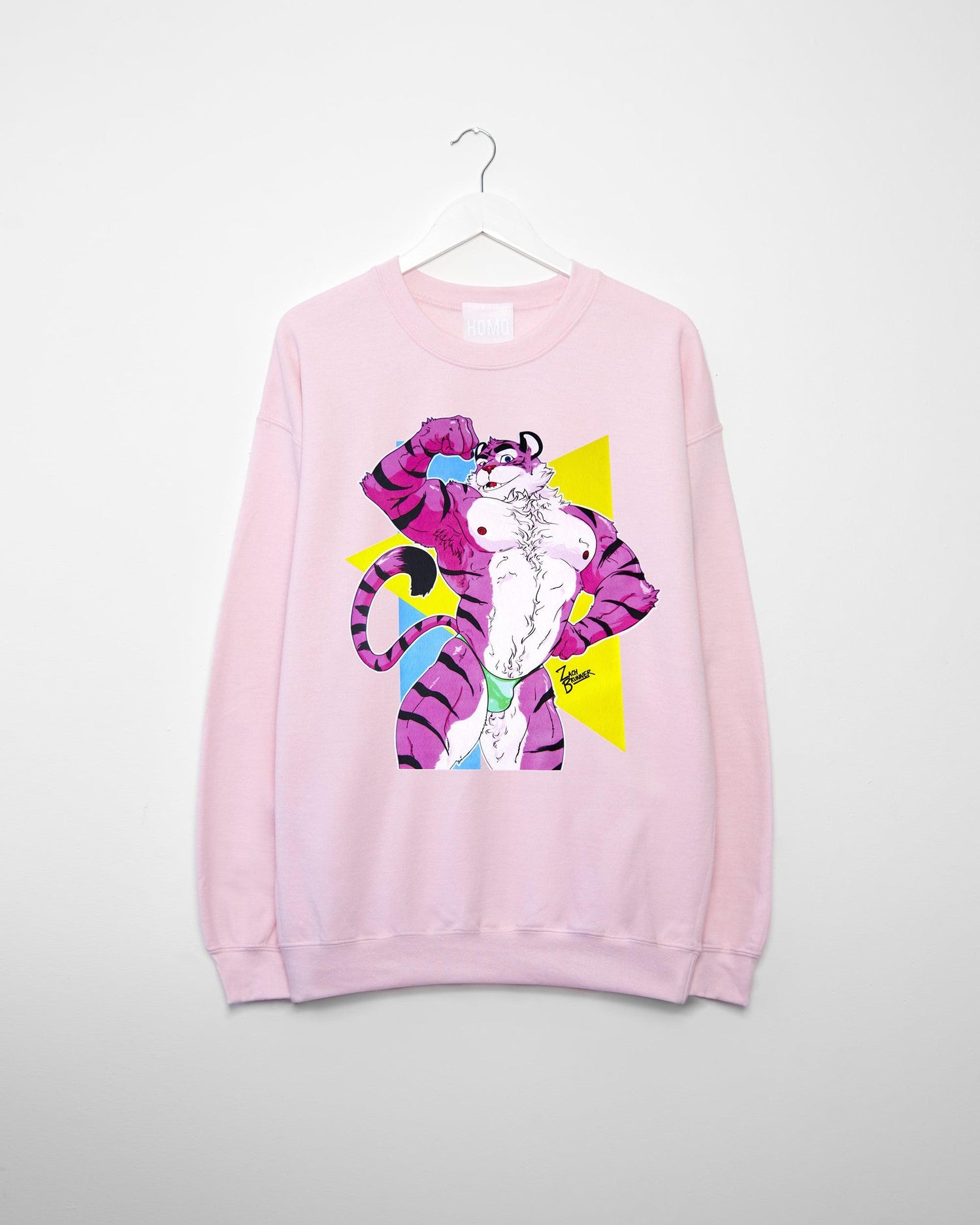 Rocky the tiger, always the life of the party - sweatshirt. - HOMOLONDON