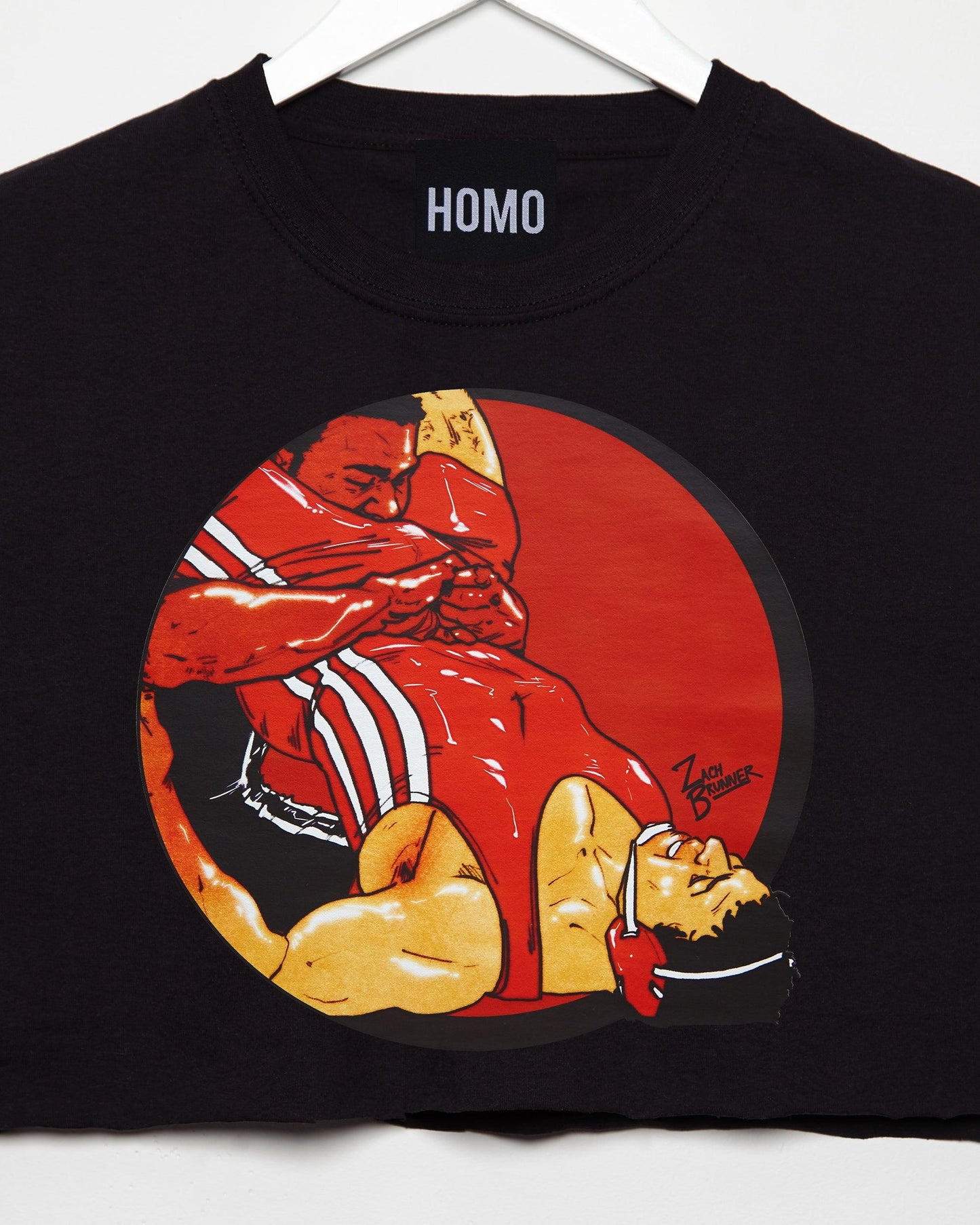 Team red, lets wrestle - mens sleeveless crop top - HOMOLONDON
