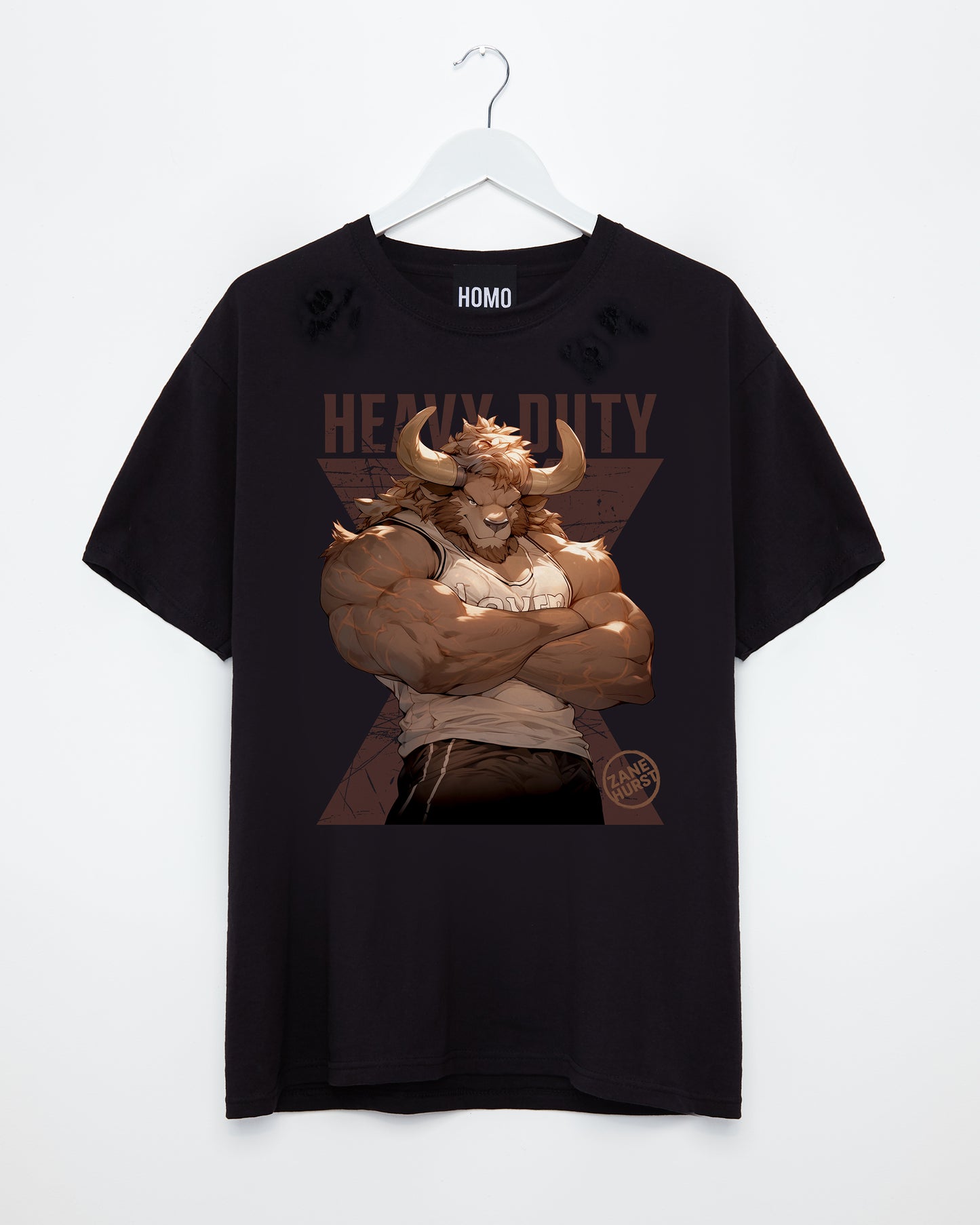 Zane Hurst: Heavy Duty! distressed on black - tshirt