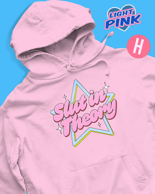 S/ut in theory soft style hoodie - light pink