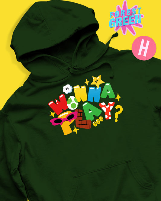 Video game inspired soft style hoodie -  green