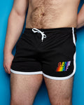 Gay AF on black - short shorts - HOMOLONDON
