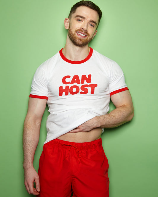 Can Host - Red Trim SLIM FIT Tee