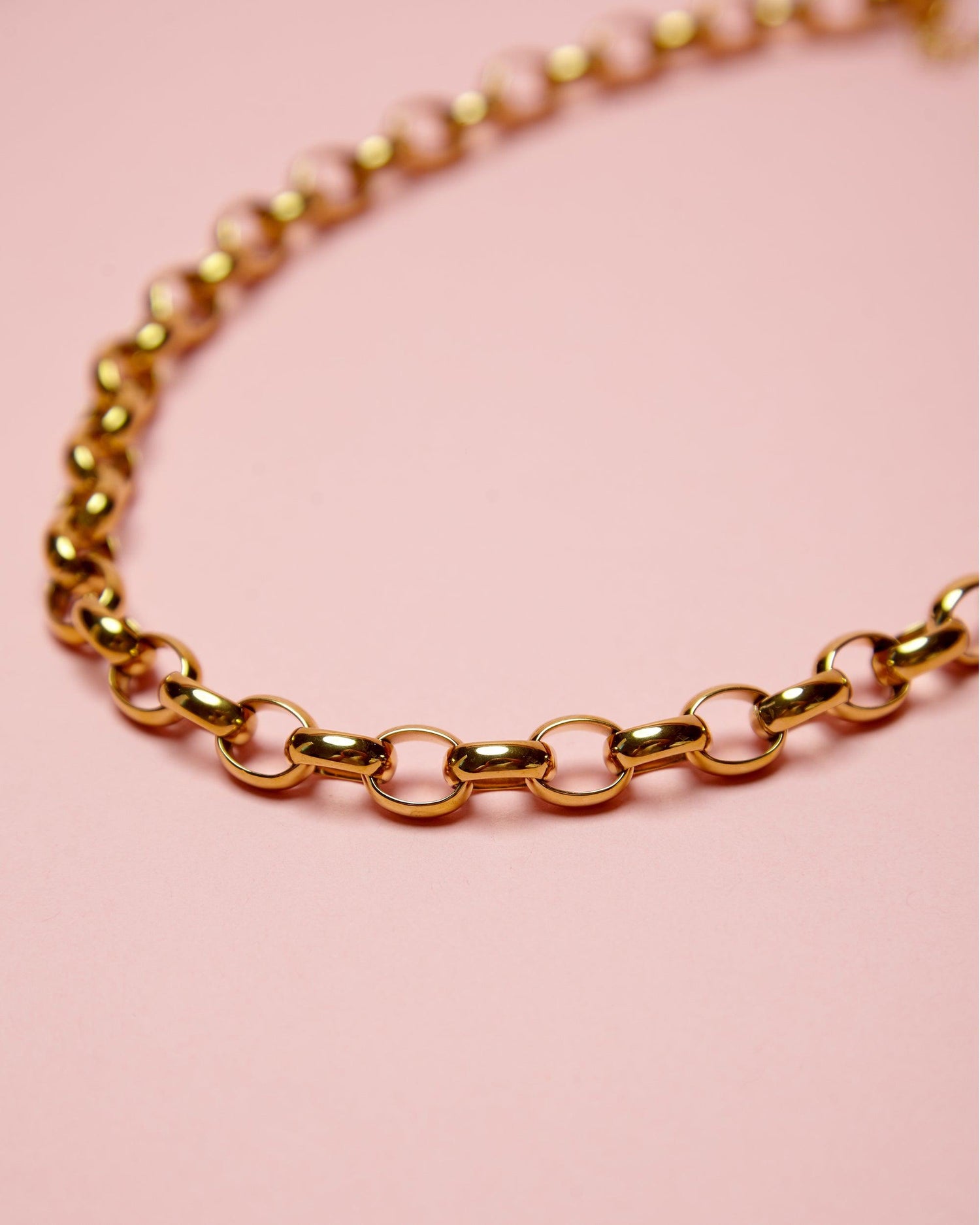 Chunky chain, gold plated stainless steel - Necklace - HOMOLONDON