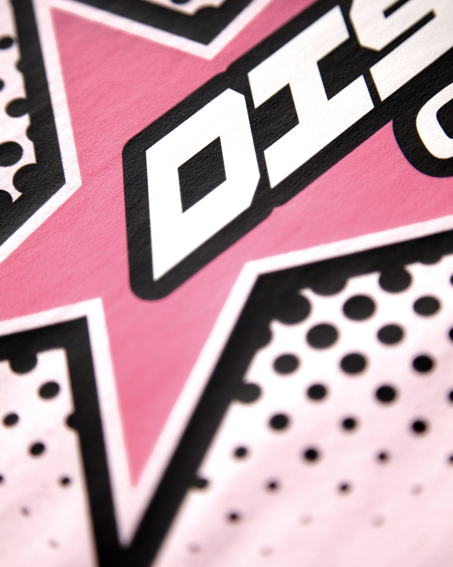 Disco cub on pink - sleeveless crop top.