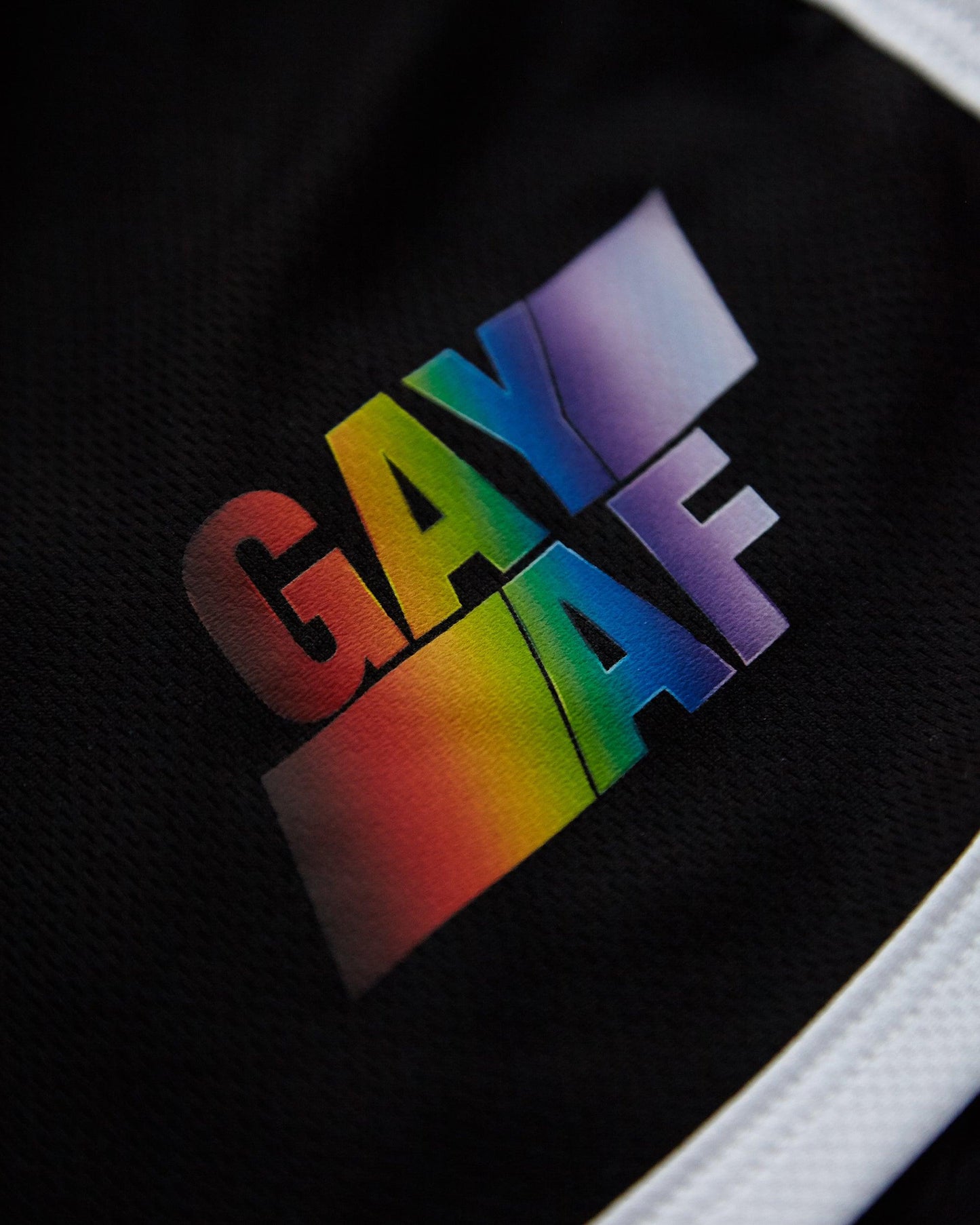 Gay AF on black - short shorts - HOMOLONDON