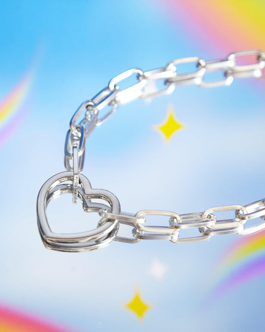 The mighty heart hoop chain - aluminum