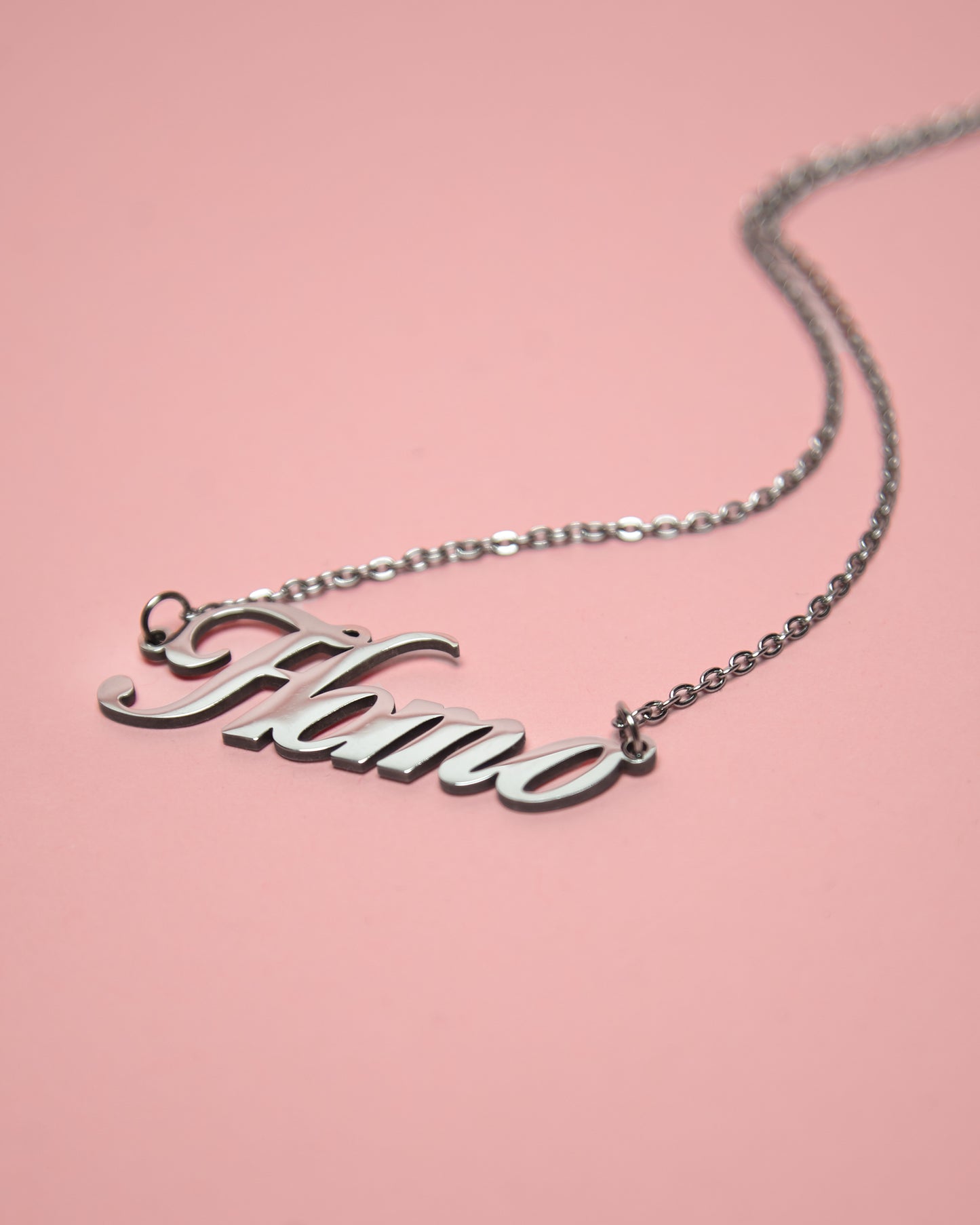 HOMO calligraphy chain - stainless steel