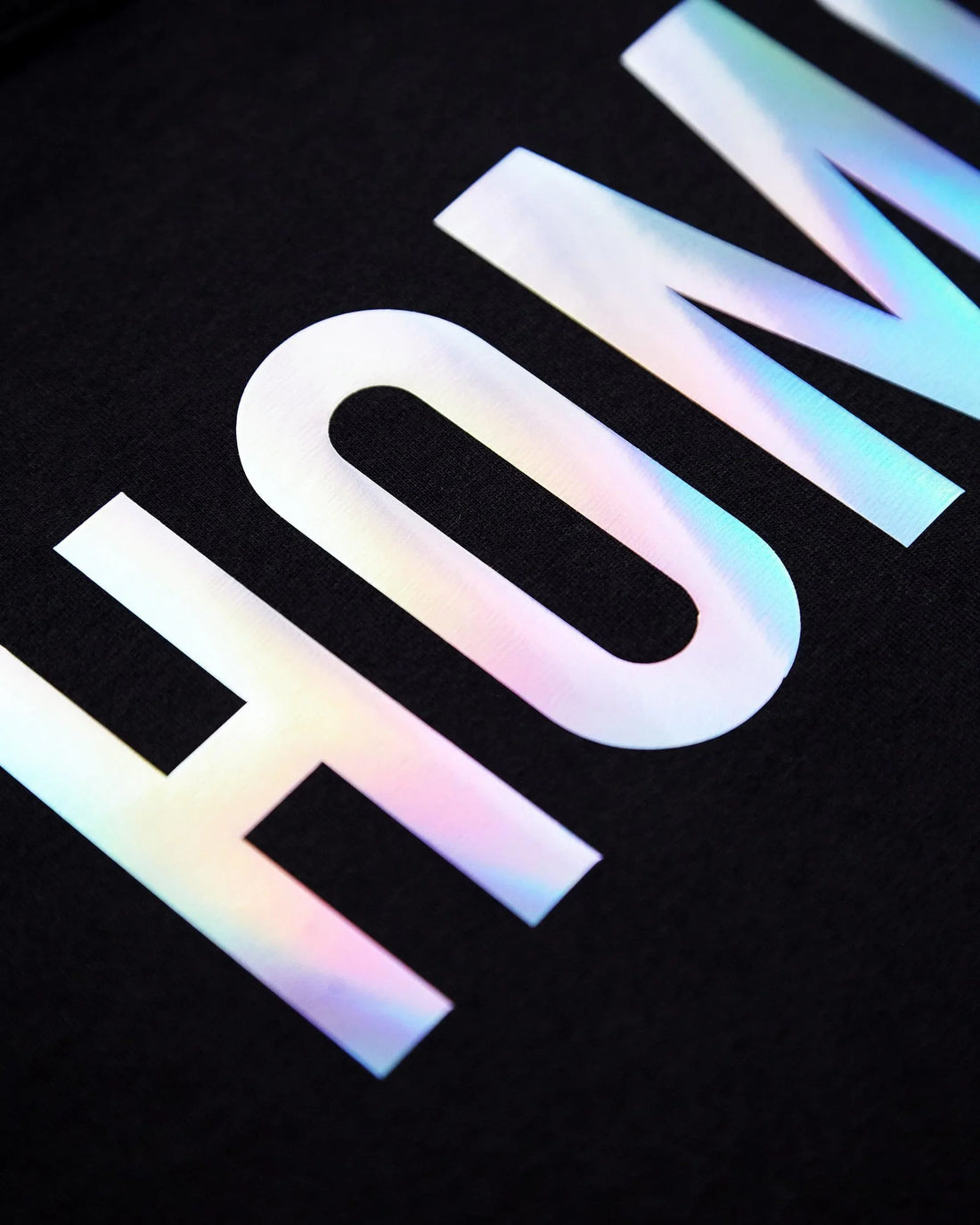 HOMO, sideless tee - hologram on black.