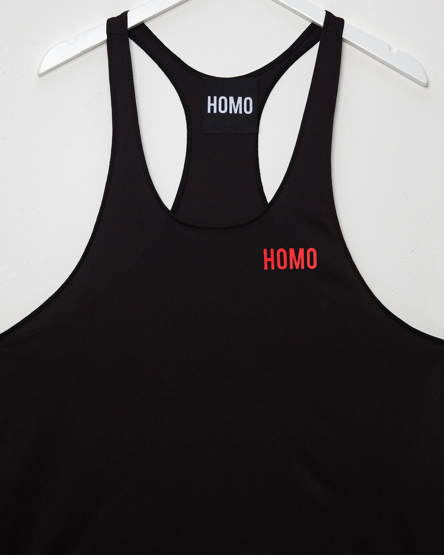 Simple HOMO logo, Gym Vest - Red/Black - HOMOLONDON