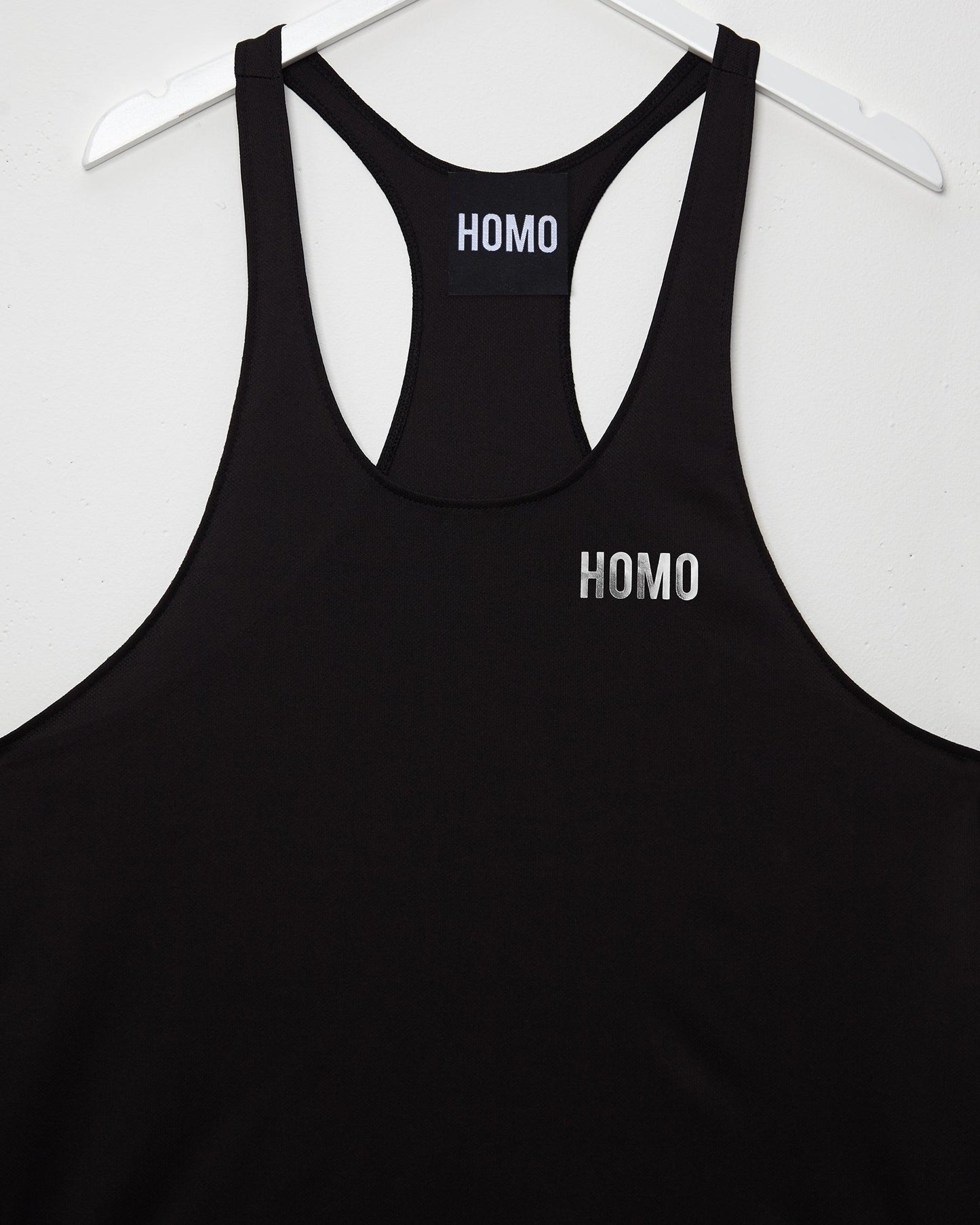 Simple HOMO logo, Gym Vest  - Silver/Black