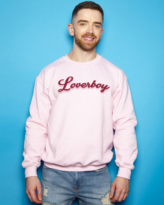 Loverboy, pink glitter/pink on pink - sweatshirt.