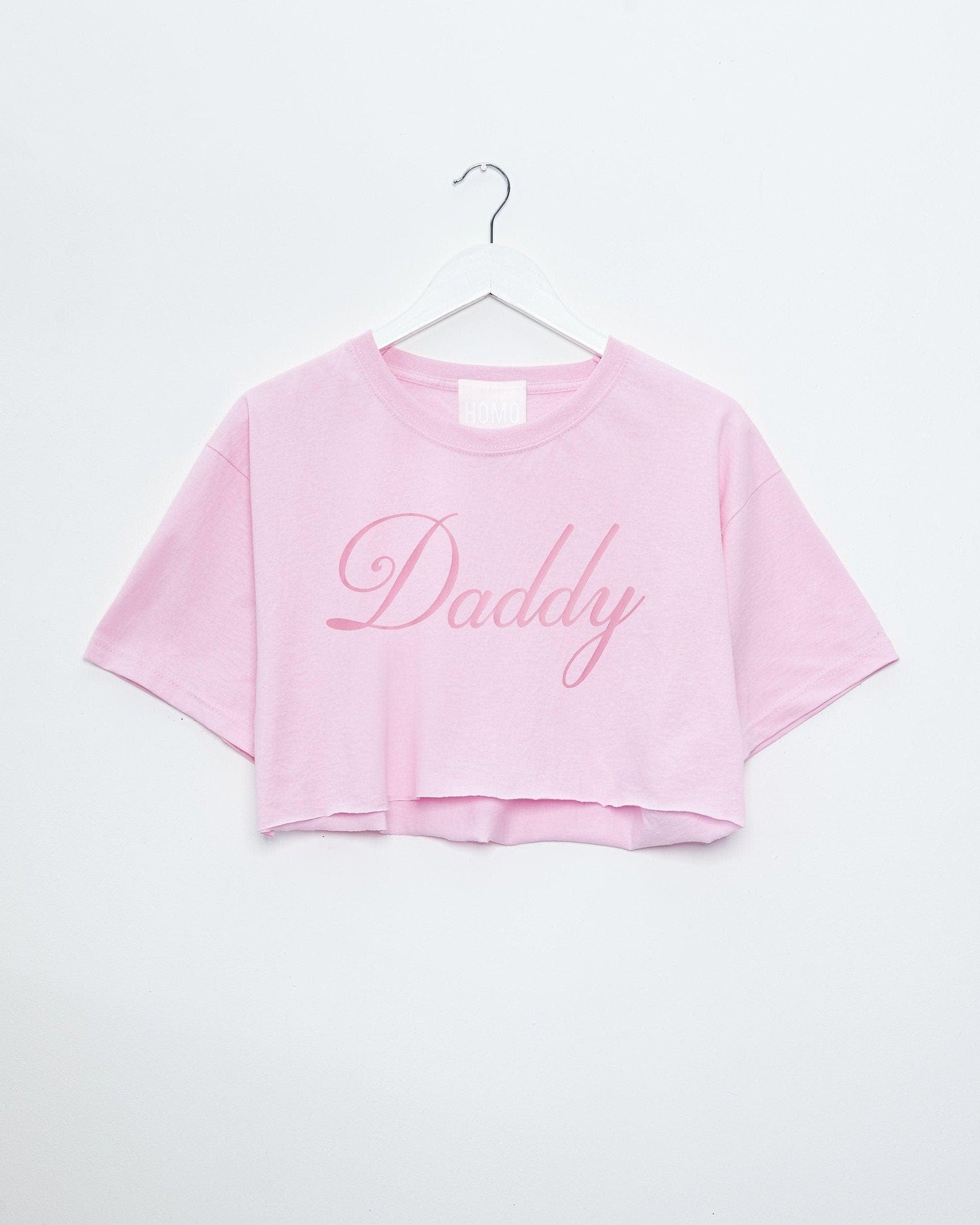 DADDY, Pink on Pink - mens crop top - HOMOLONDON
