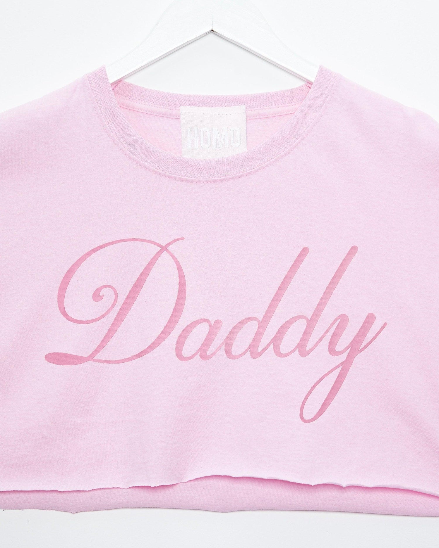 DADDY, Pink on Pink - mens crop top - HOMOLONDON