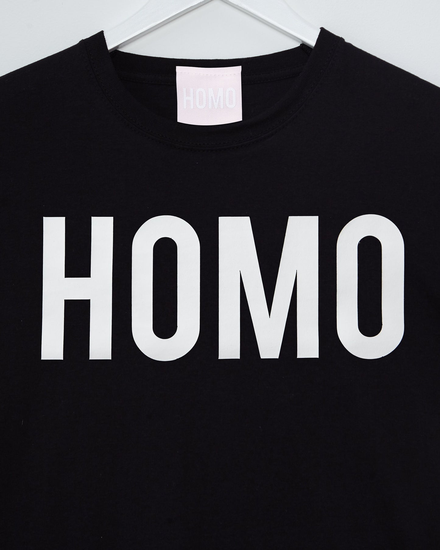 HOMO Logo Style - White on Black -(Slut Vest) Sideless Tee