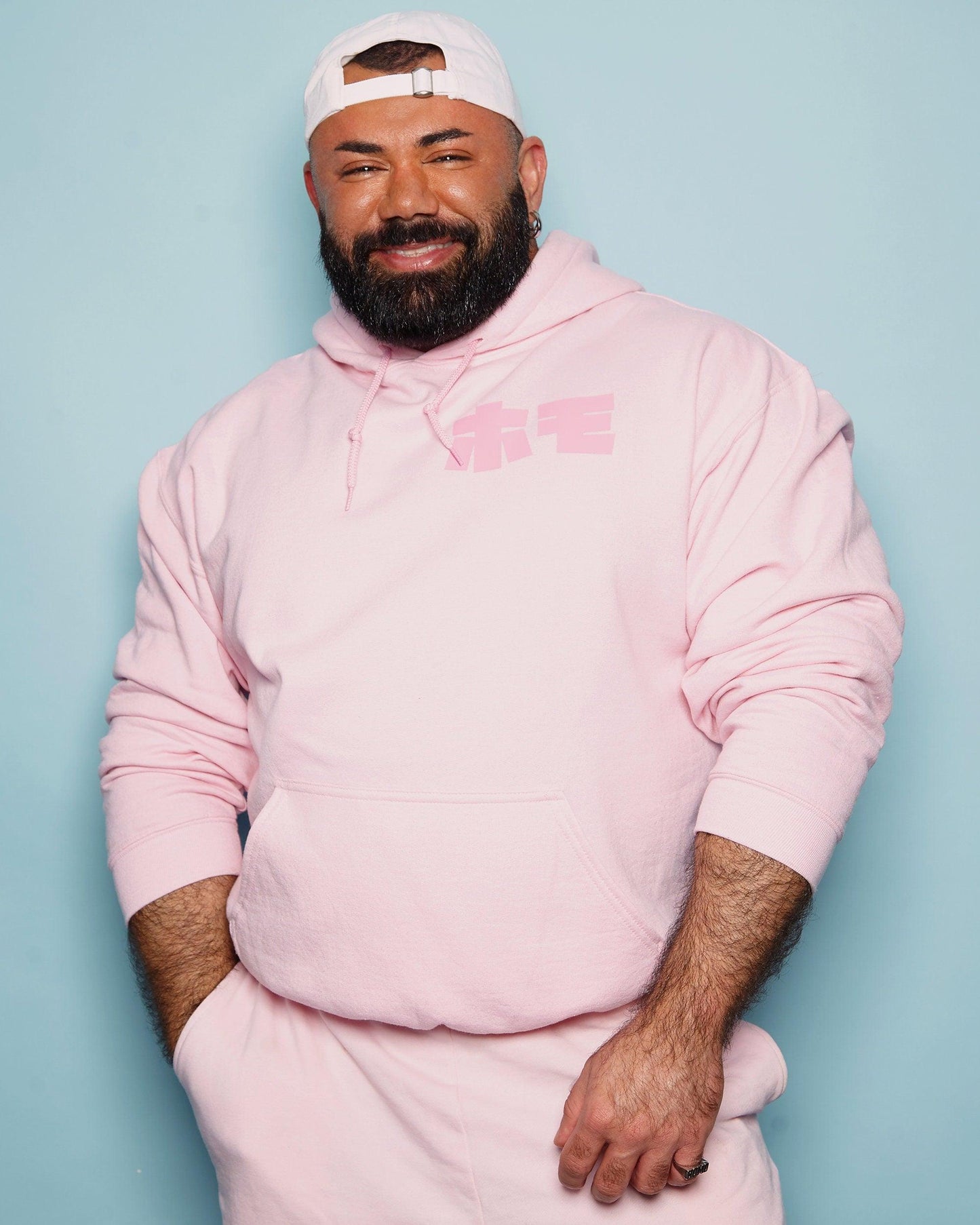 HOMO In Japanese, Pink on Pink - pullover hoodie